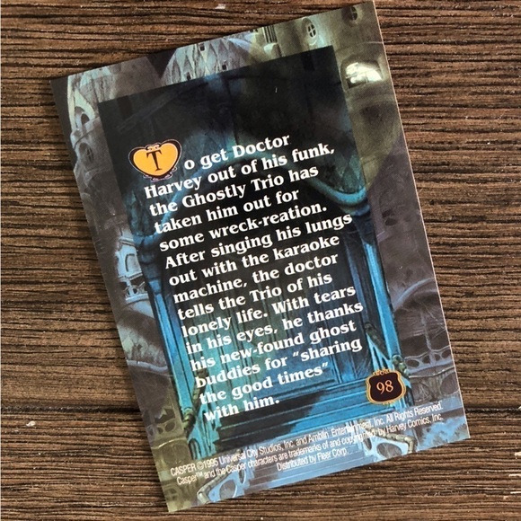 Fleer 1995 Casper trading card: Upstaged By the Trio #98 - Picture 2 of 2